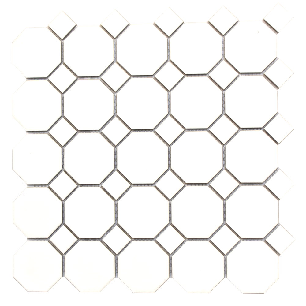 Snow White Matte Octagonal